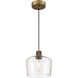 Port Nine LED 9 inch Antique Brushed Brass Pendant Ceiling Light