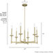 Briargrove 6 Light Painted Modern Brass Single Tier Chandelier Ceiling Light