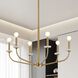 Leah 6 Light 30 inch Brushed Gold and White Chandelier Ceiling Light