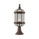 Wentworth 1 Light 21 inch Rust Outdoor Postmount Lantern