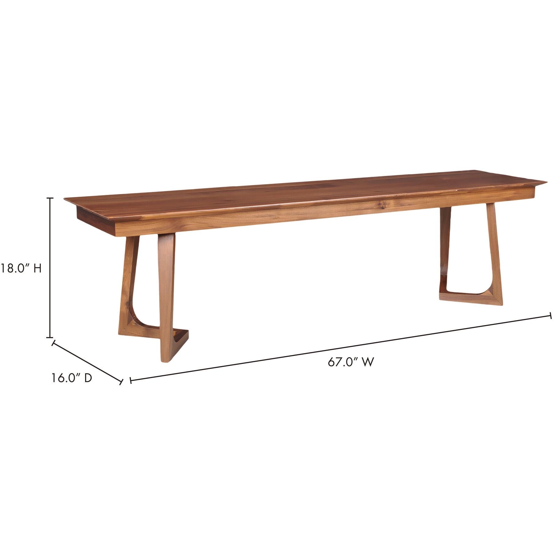 Godenza Brown Dining Bench