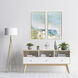 Lagoon Blue Blue and Turquoise and White and Yellow Framed Art
