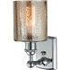 Ballston Cobbleskill LED 5 inch Polished Chrome Sconce Wall Light in Mercury Glass, Ballston