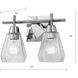 Arctic Vanity Light Wall Light in Polished Nickel