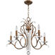 Serafina 5 Light 26 inch Hand Applied Venetian Golden Bronze Chandelier Ceiling Light