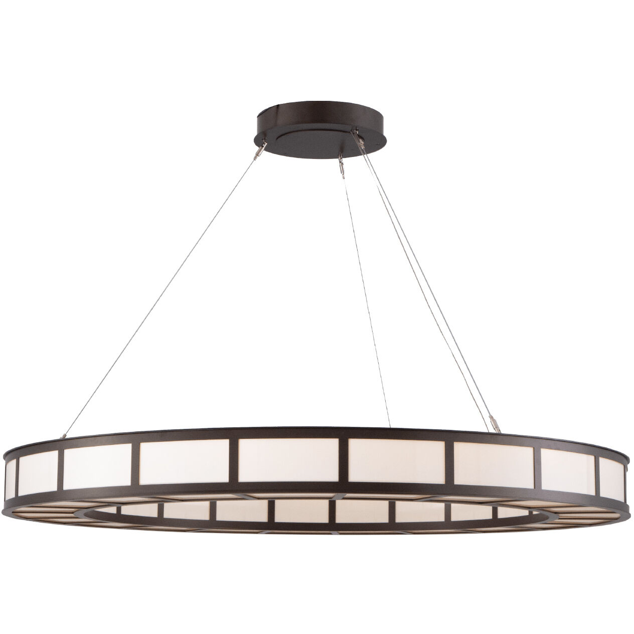 Carlyle LED 35.5 inch Matte Black Chandelier Ceiling Light, Metro