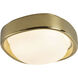 Pebble 8.25 inch Metallic Brass Flush Mount Ceiling Light