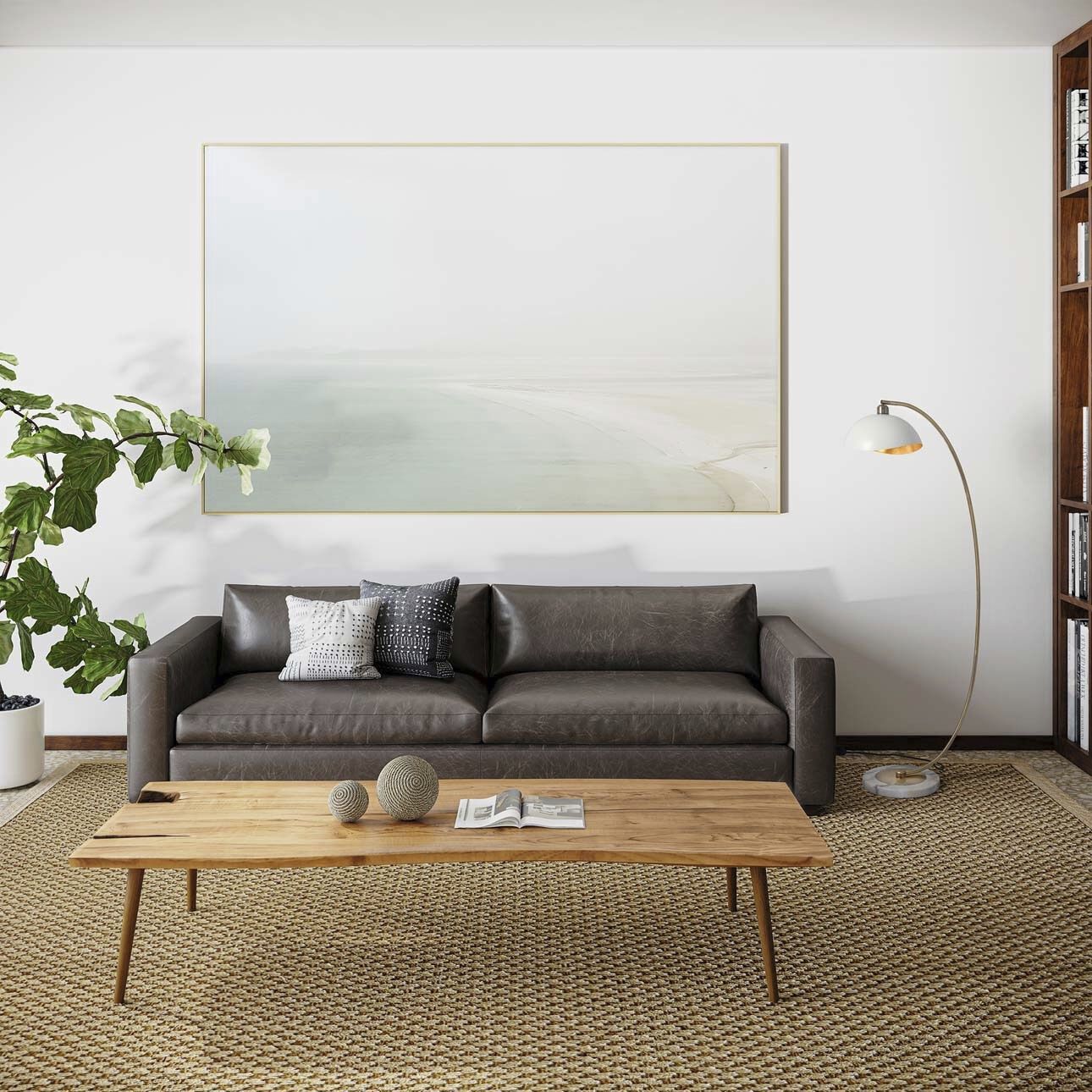 Luna Bella 60 inch 100.00 watt Weathered Brass and White Arc Floor Lamp Portable Light