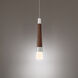 Padron LED 2 inch Dark Walnut Pendant Ceiling Light