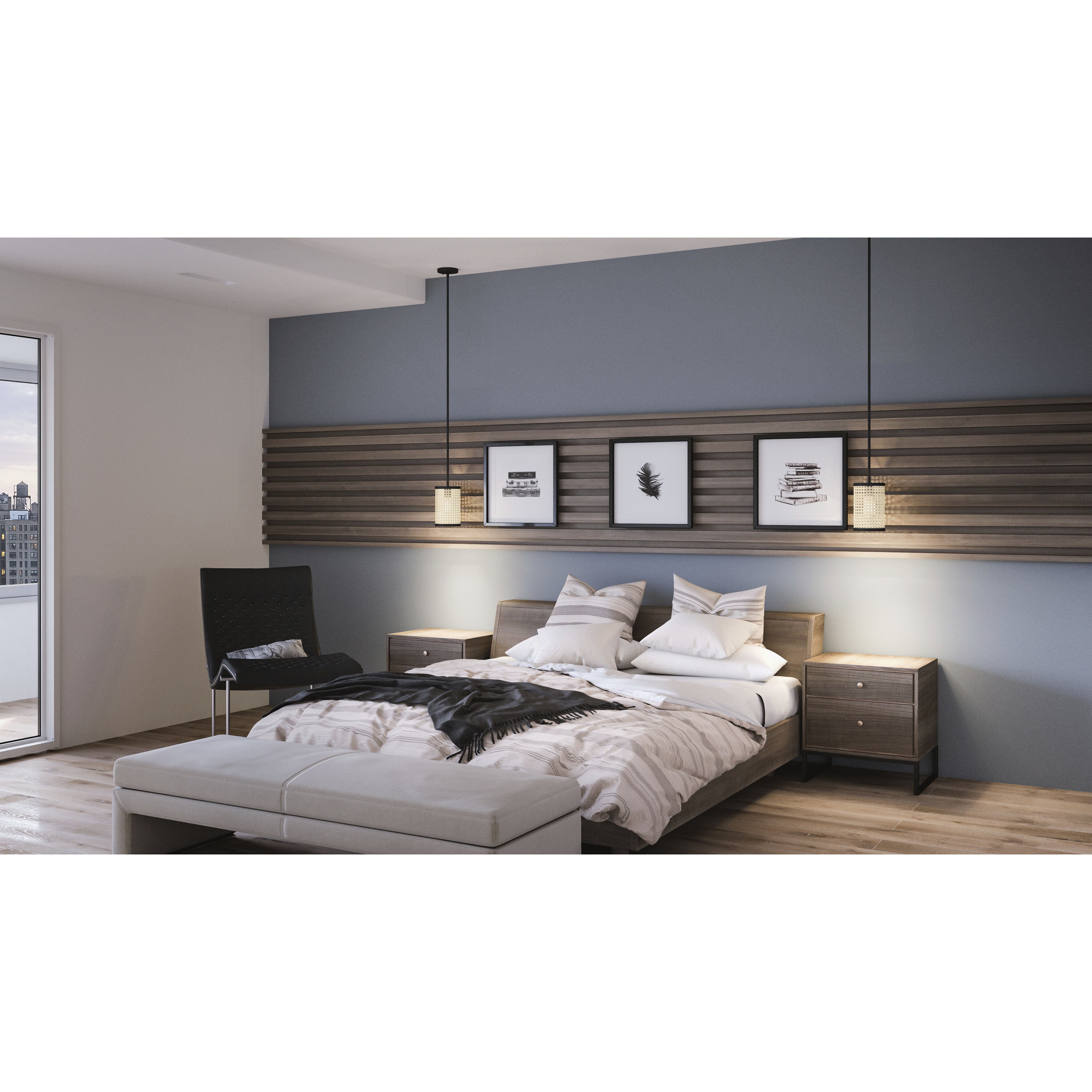 Syrah 1 Light 6 inch Matte Black Mini Pendant Ceiling Light