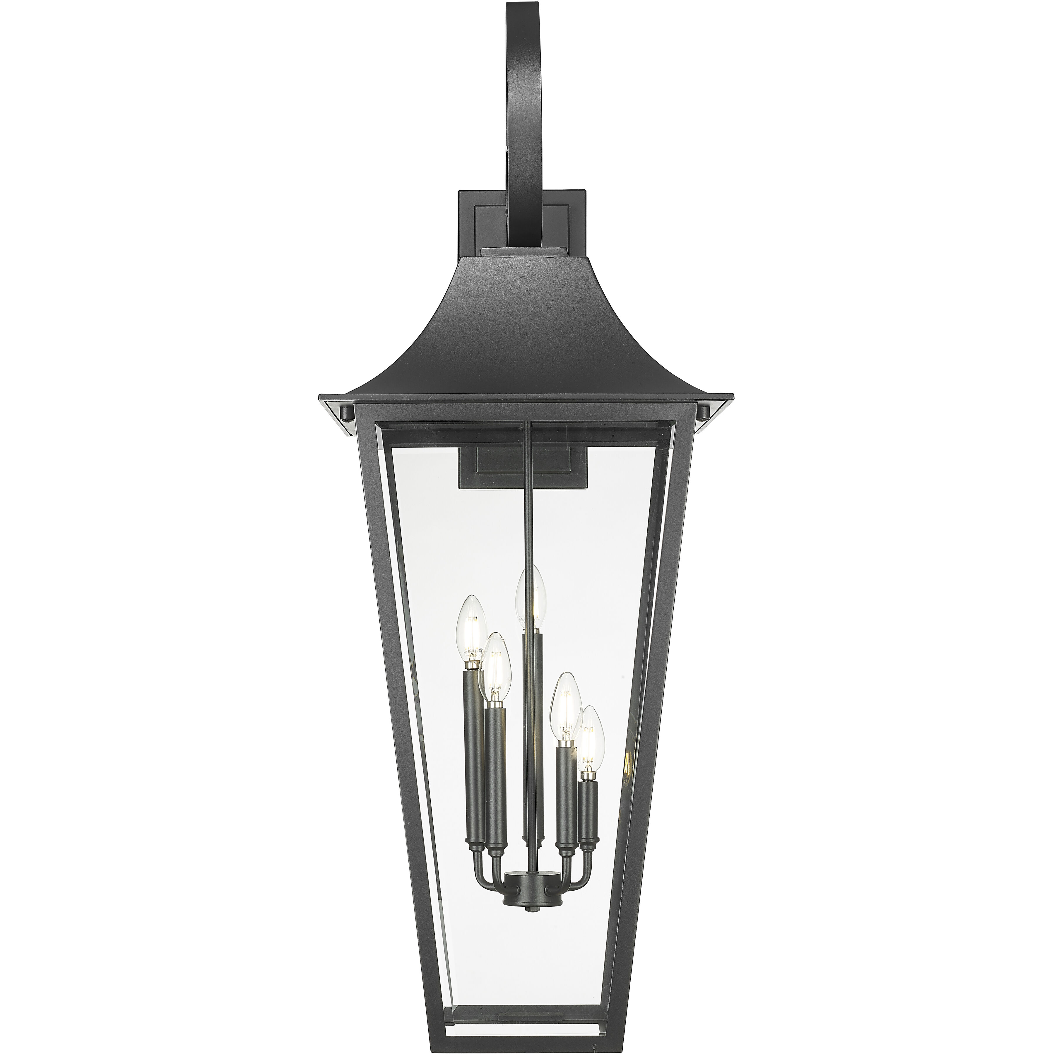 Gannon Outdoor Wall Light in Black, G9