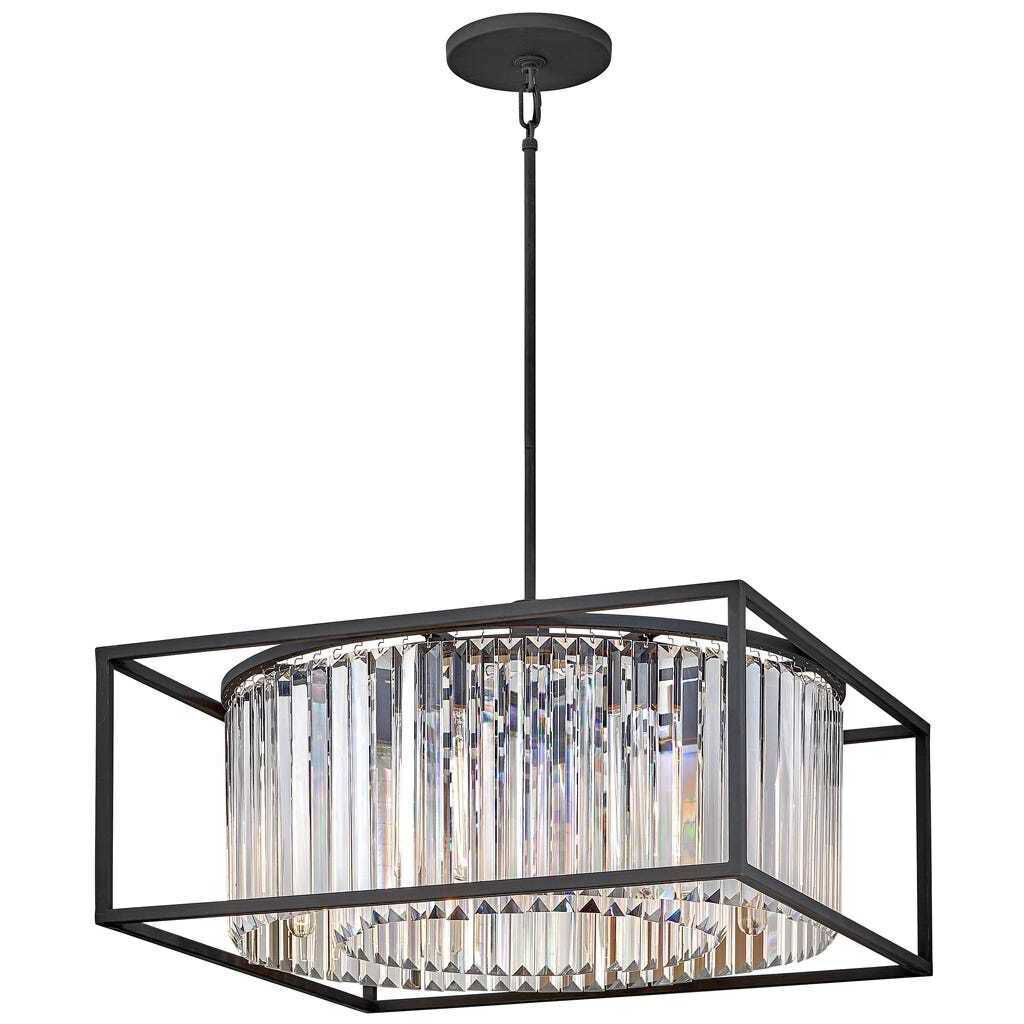 Giada 8 Light 24 inch Black Indoor Chandelier Ceiling Light, Convertible to Semi-Flush