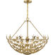 Birch 6 Light 28 inch Burnished Brass Pendant Ceiling Light