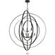 Luna 9 Light 48 inch Matte Black Chandelier Ceiling Light