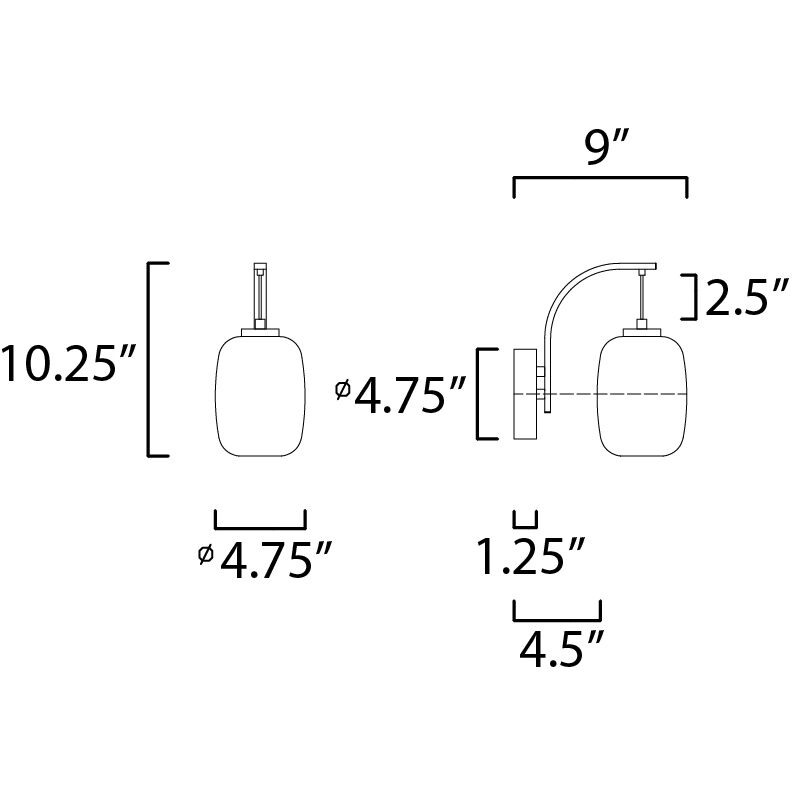 Soji LED 4.75 inch Black and Gold Wall Sconce Wall Light