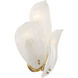 Orchid Wall Sconce Wall Light in White Handmade Glass