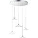 Cono LED 26 inch Polished Chrome Multi-Light Pendant Ceiling Light