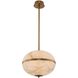 Canterbury LED 16 inch Winter Brass Pendant Chandelier Ceiling Light in Natural