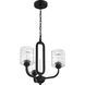 Collins 3 Light 18 inch Flat Black Chandelier Ceiling Light