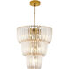 Ziva Shahi 17 Light 29.5 inch Titanium Gold Chandelier Ceiling Light, 3 Tier