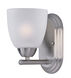 Axis 1 Light 7 inch Satin Nickel Bath Vanity Wall Light