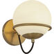 Alora Mood Alba 1 Light 6.5 inch Aged Gold Wall/Vanity Light Wall Light