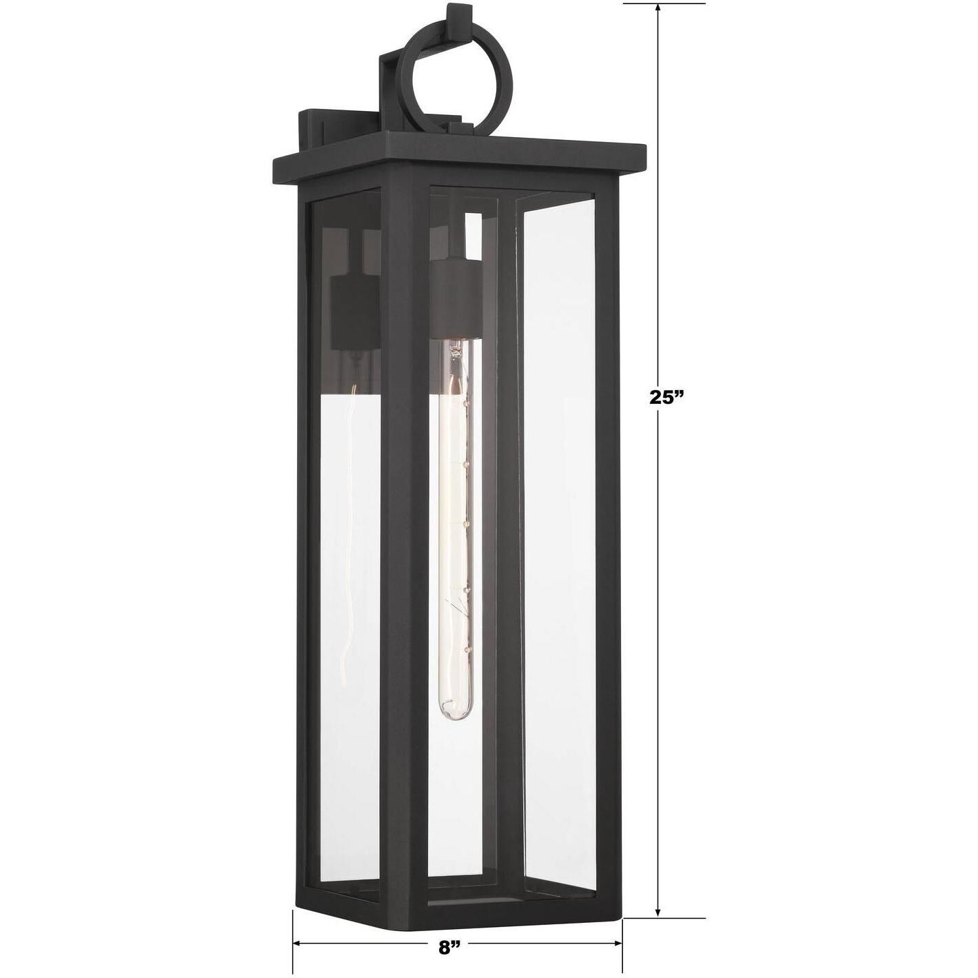 Boadie 1 Light 25 inch Matte Black Outdoor Sconce