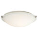 Signature 3 Light 16 inch Brushed Nickel Flush Mount Ceiling Light