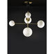 Vesper 5 Light 15 inch Satin Brass and Black Suspension Pendant Ceiling Light