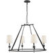 Ian K. Fowler Etoile 4 Light 35.5 inch Blackened Rust Chandelier Ceiling Light in Linen