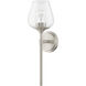 Willow 1 Light 6 inch Brushed Nickel Vanity Sconce Wall Light