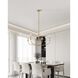 Leah 6 Light 30 inch Brushed Gold and White Chandelier Ceiling Light