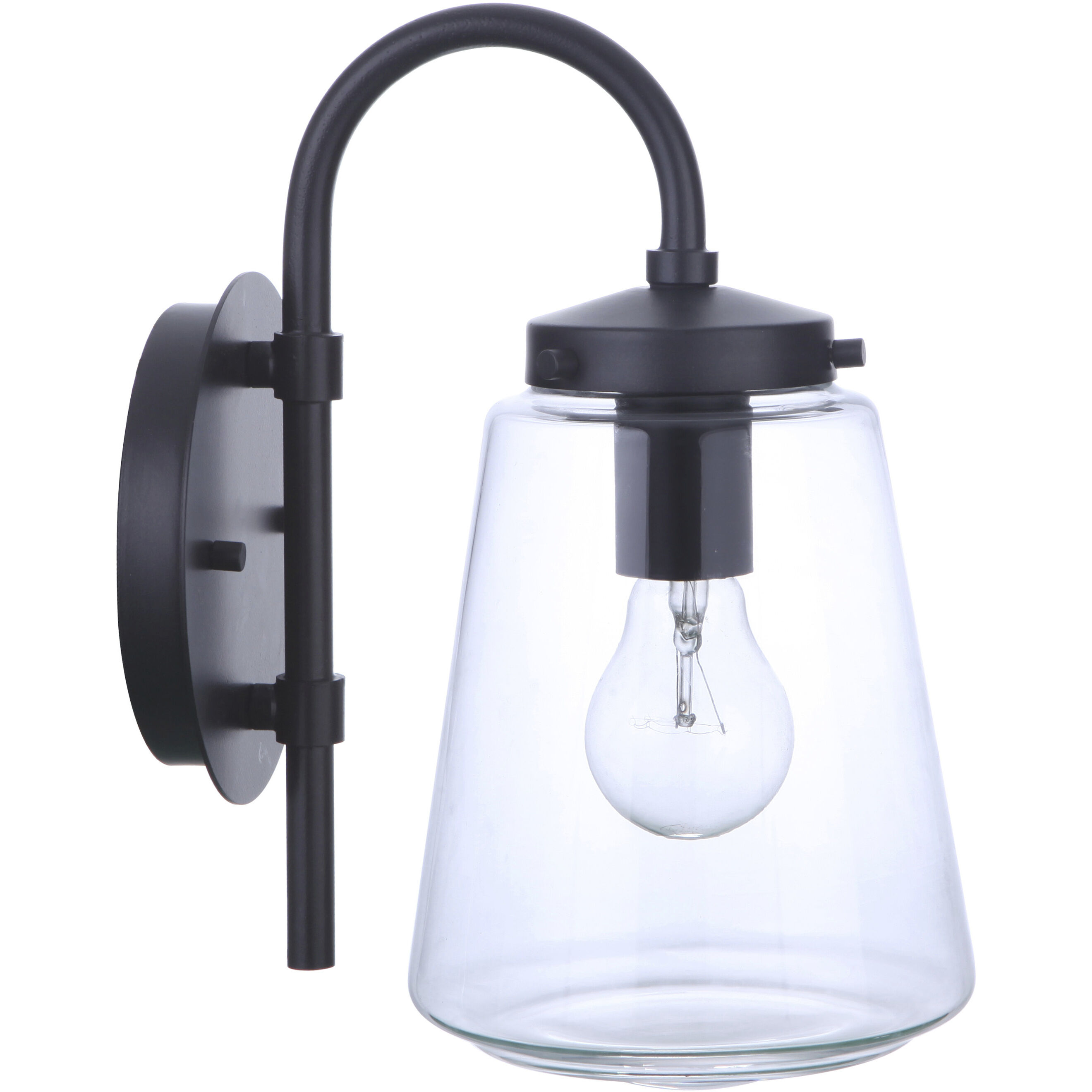 Laclede 1 Light 12 inch Midnight Outdoor Wall Mount, Small