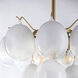 Globo LED 18 inch Brass Chandelier Ceiling Light in Milky White