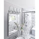 Iride 4 Light 34.64 inch Chrome Vanity Light Wall Light, Clear and White Glass