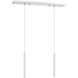 Forest LED 30 inch Chrome Linear Chandelier Ceiling Light in 2, 11, Matte White Steel