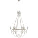 J. Randall Powers Sharon 6 Light 36 inch Burnished Silver Leaf Chandelier Ceiling Light, Medium