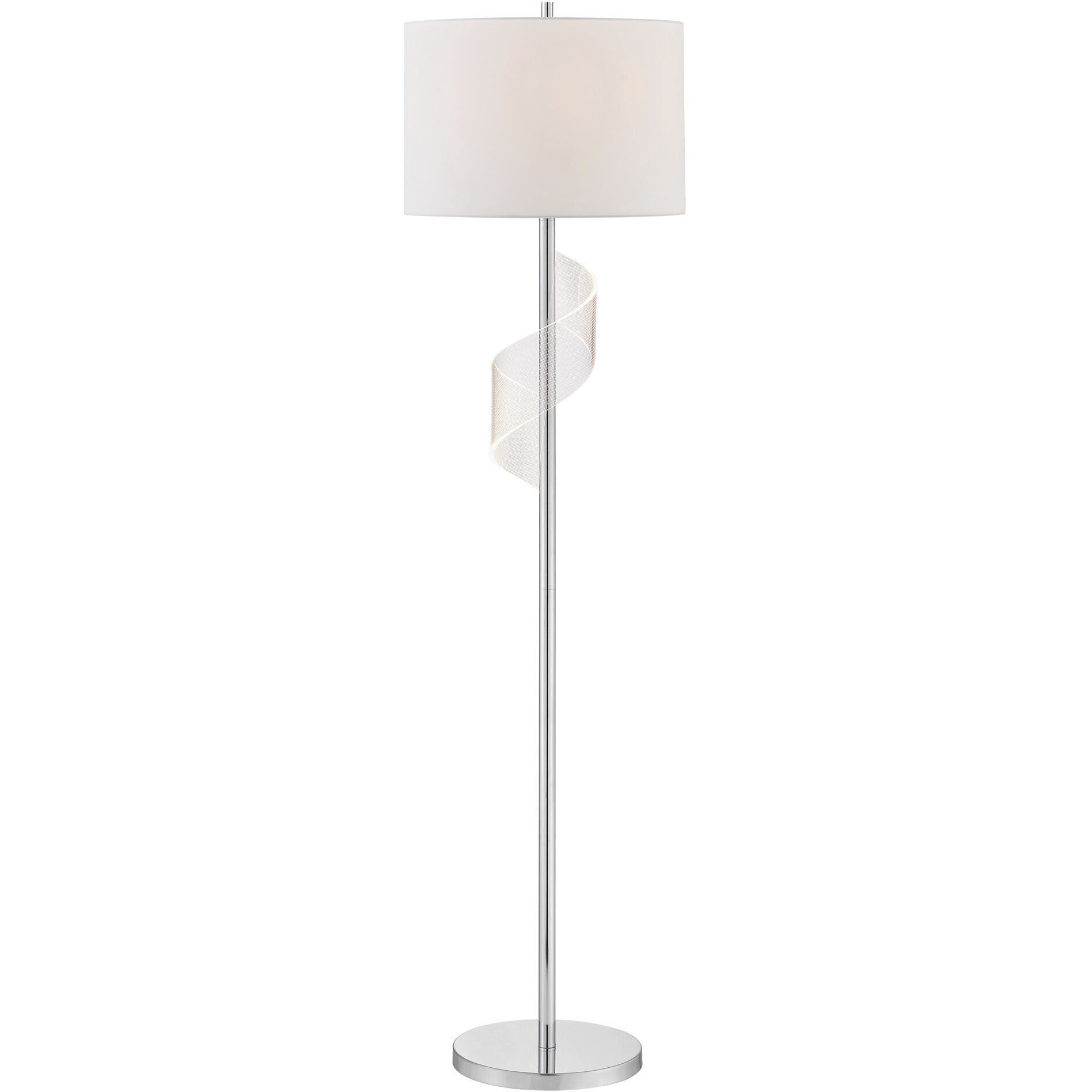 Roetta 60 inch 100.00 watt Nickel Floor Lamp Portable Light