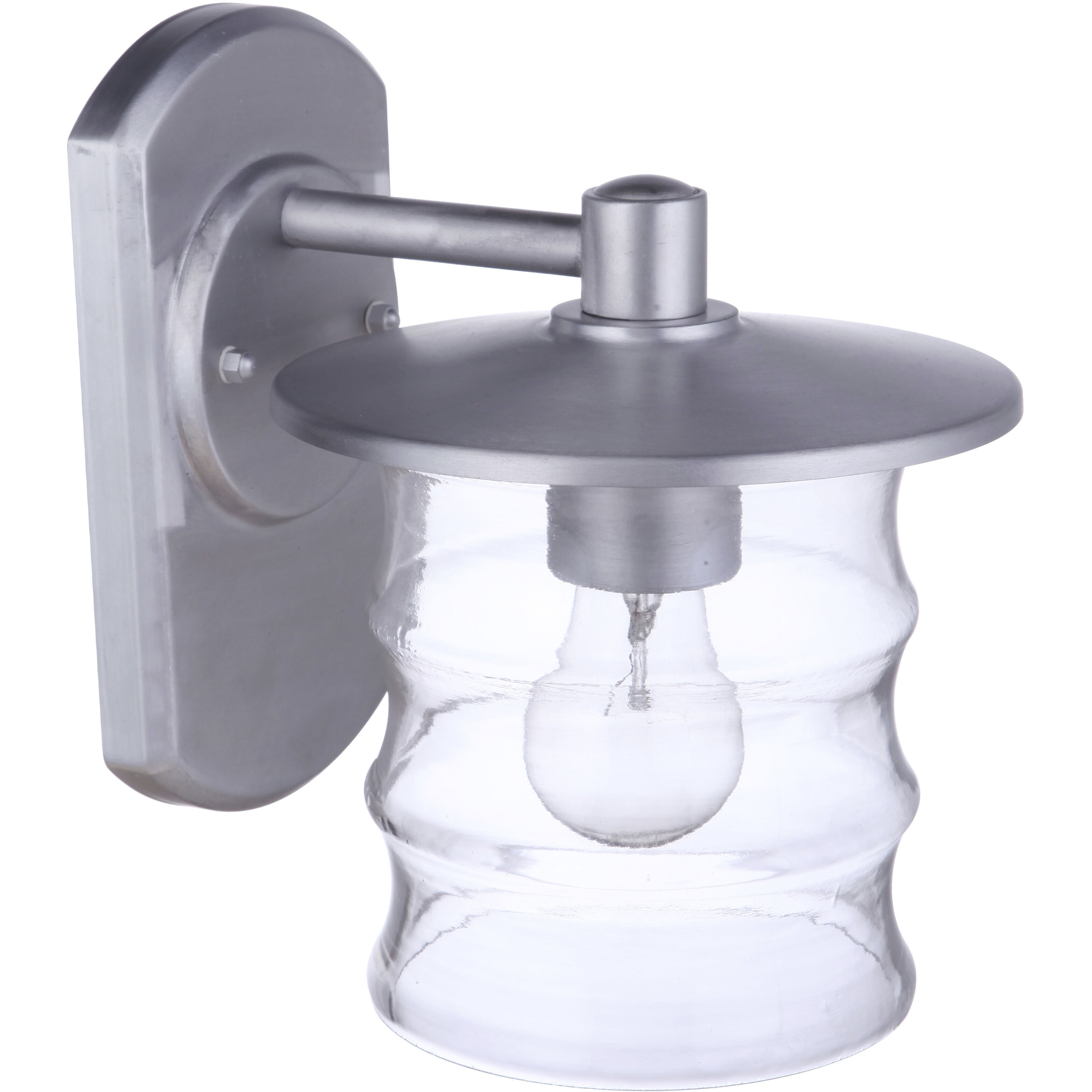 Canon Outdoor Wall Mount in Satin Aluminum, Small