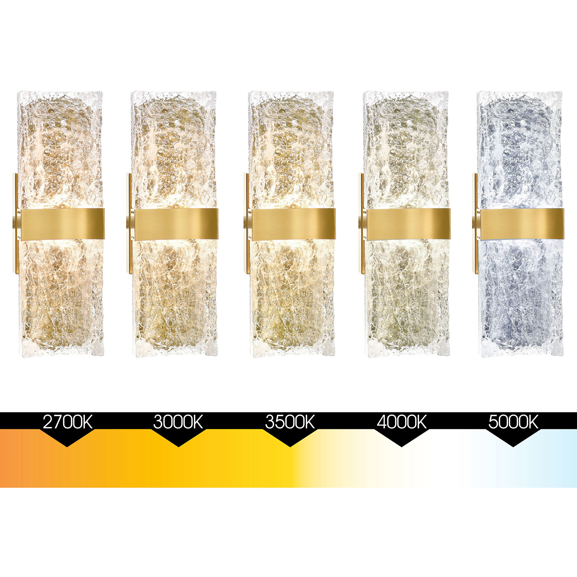 Lava LED 6 inch Brass Wall Light