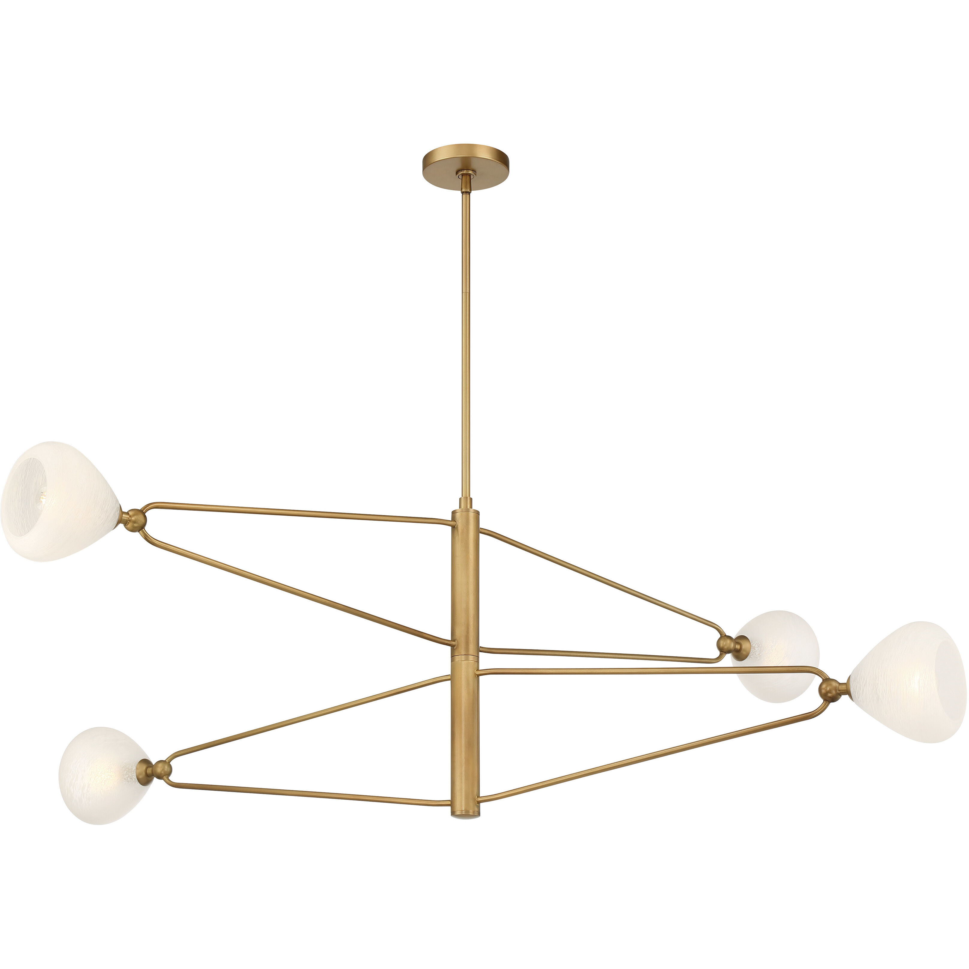 Orion 4 Light 53 inch Legacy Brass Chandelier Ceiling Light