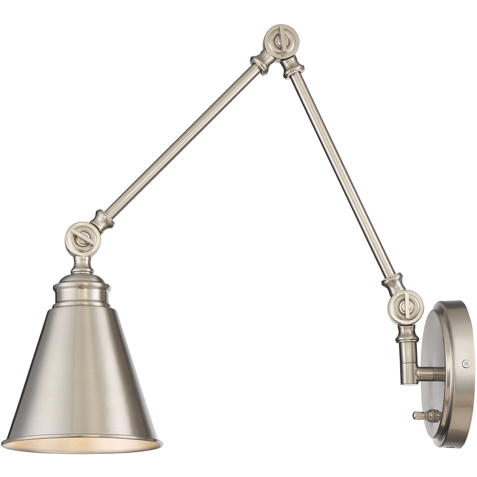 Morland 33.75 inch 60 watt Satin Nickel Adjustable Wall Sconce Wall Light, Essentials