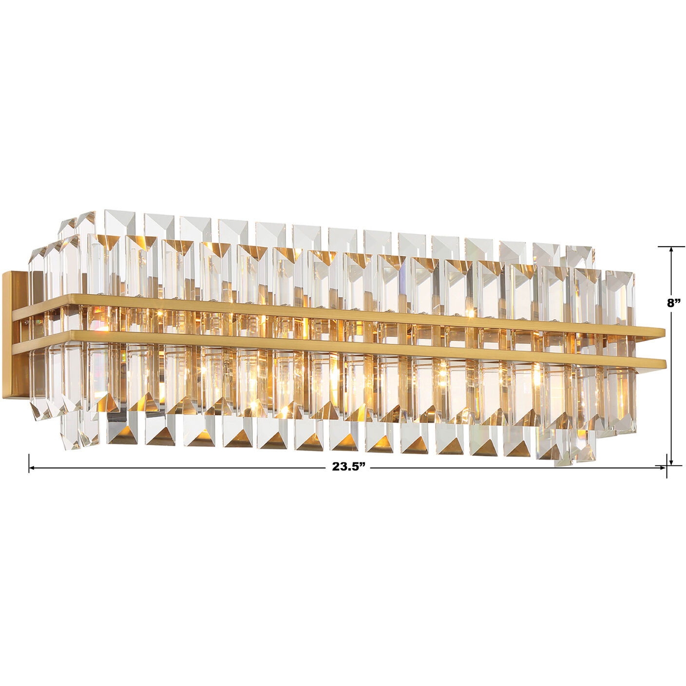 Hayes Bath Vanity Light Wall Light in Aged Brass