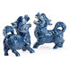 Chelsea House Blue/White Glaze/Hand Painted Figurines, Pair