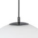 Marco LED 15.75 inch Black/Opal Glass Pendant Ceiling Light