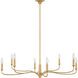 Alexa Hampton Chatsworth 8 Light 42 inch Gild Chandelier Ceiling Light