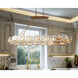 Niu 14 Light 49 inch Coconut Shell Gold / Coconut Shell White Island Light Ceiling Light