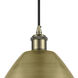 Ballston Dome 1 Light 12 inch Antique Brass Mini Pendant Ceiling Light