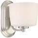 Clarendon 1 Light 5.88 inch Brushed Polished Nickel Wall Sconce Wall Light