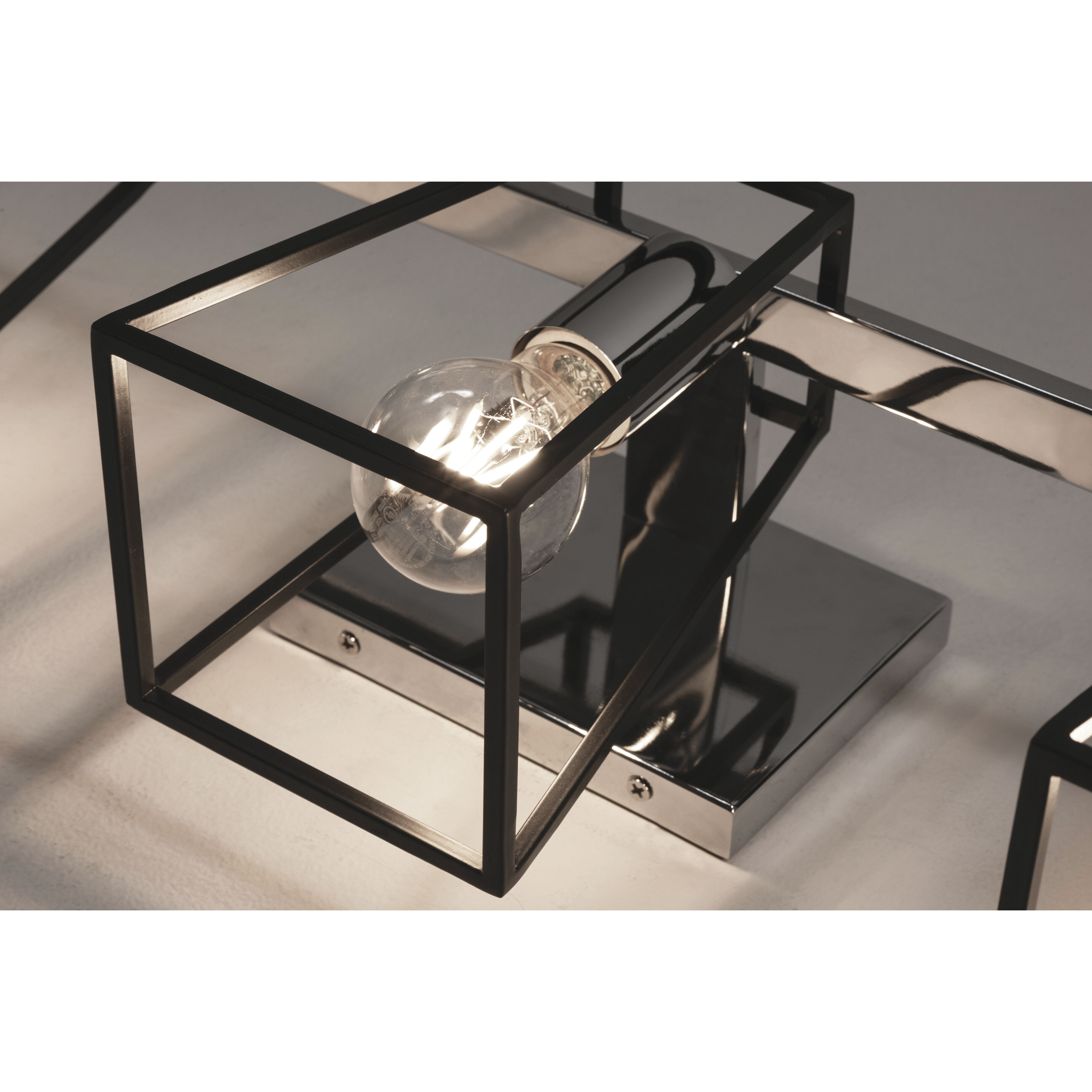 Lynn 3 Light 24 inch Black and Chrome Vanity Light Wall Light